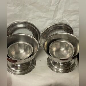 RARE VINTAGE LEGION’S 2 or 3pc Soldered Footed Bowl W/Top, & sauce/Dip, Bowl